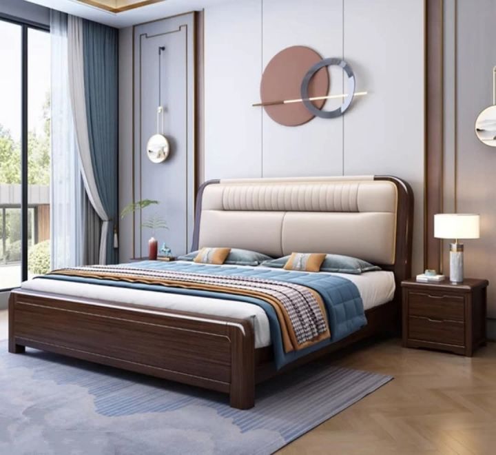 MODERNLuxury Solid Wooden Bed | Sheesham Wood Frame | Modern Design ...