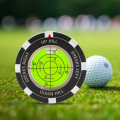 1pc High-Precision Golf Ball Marker with Green Reading Aid, Hat Clip - Target Design (Up Hill/Down Hill/Breaks Left/Right).