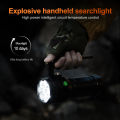 High power aluminum alloy Large flashlight Real high lumens Rechargeable led Lantern  with smart air fan cooling system. 