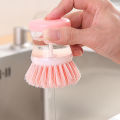 Kitchen Wash Pot Dish Brush With Automatic Liquid Washing Utensils With Washing Up Liquid Soap Dispenser Cleaning Accessories. 