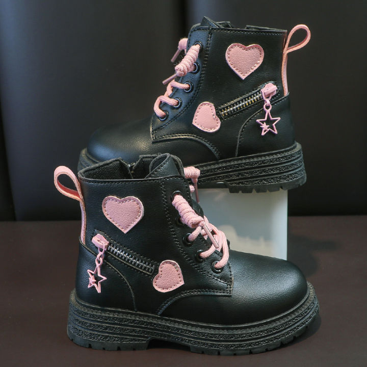Girls%20Boots%20Kids%20Fashion%20%20Boots%20Cool%20Girl%20Autumn%20and%20Winter%20Cotton%20Soft%20Sole%20Pink%20with%20Love%20Side%20Zip%20Princess%20Round-toe%20PU%20-%20Image%204