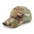 Tactical Cap Outdoor Sport Snapback Stripe Cap Camouflage Hat Simplicity Camo Hunting Mesh Cap. 