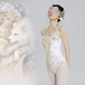 Women Mythic Printed Bodysuit Ballerina Professional Performance Dancewear Girls Backless Swimwear Gym Aerial Yoga Dance Leotard.