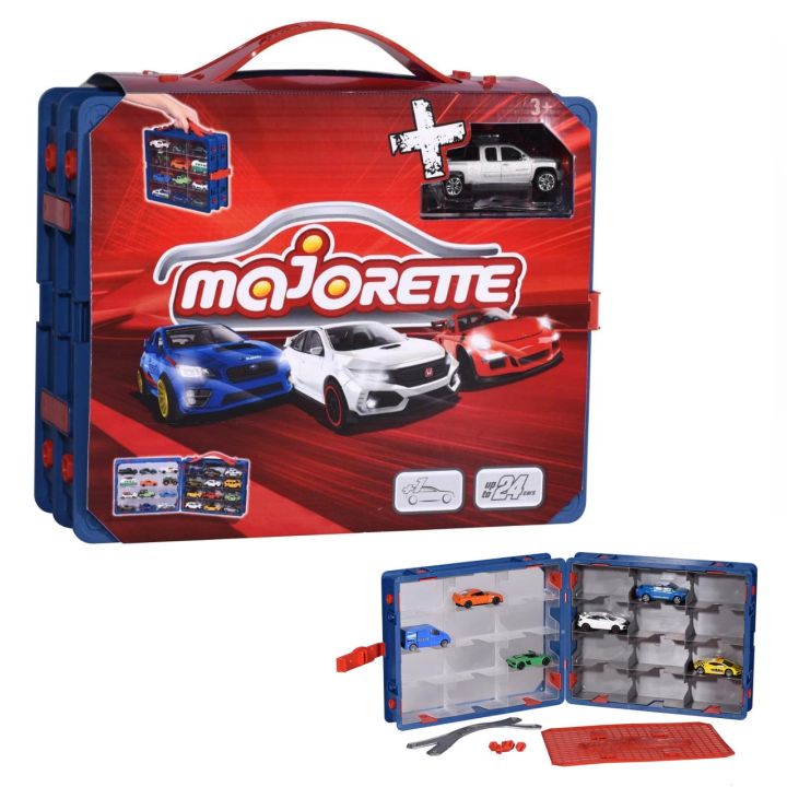 Majorette carry case, genuine license car storage box, 24 cars, free 1 car, open as a showcase, car storage box, car model storage bag