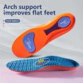 Unisex Orthopedic Sports Insoles – Shock Absorbing, Breathable & Supportive Running Shoe Inserts (Orange).