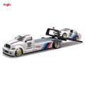 Maisto 1:64 FLATBED/1988 BMW M3 E30 1965 FORD MUSTANG elite transport Die-casting car model collection gift toy. 