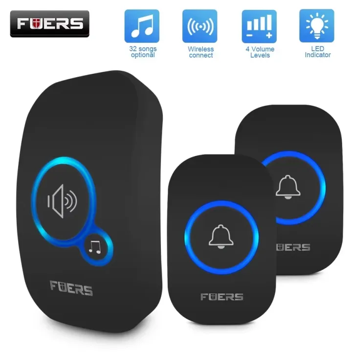 Fuers%20Wireless%20Doorbell%20Waterproof%20Door%20Chime%20Kit%20Welcome%20Chime%20Home%20Door%20Bell%20Intelligent%2032%20Songs%20Melodies%20Sound%20And%20LED%20-%20Image%202