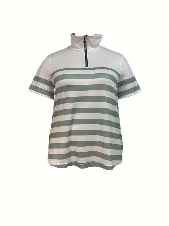 2025%20Plus%20Size%20New%20Round%20Neck%20Striped%20T-Shirts%20For%20Women%20In%20Europe%20And%20America%20For%20Spring%20And%20Summer%20-%20Image%206