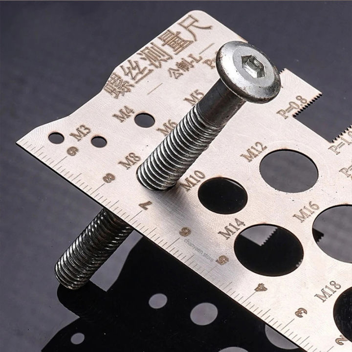 M2 Screw Ruler For Measuring Screw Pitch Bit Bolt Nut Screw Thread Checker Screw ...