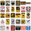 60PCS Cool Jurassic World Signs Dinosaur Park Stickers DIY Stickers Scrapbooking Phone Luggage Skateboard Waterproof Decals.