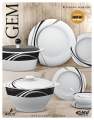 Melamine Dinner set with glass lids and soup set 80pieces ARKON- GEM. 