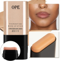 OPE Portable Foundation Stick - Dual-Ended with Brush, Hydrating Dewy Finish, Full Coverage & Long-Lasting Wear.