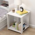 Foldable side table with pvc edging tape , small coffee table , modern side table, accent end table, Nordic style bed side table. 