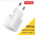 Essager 20W GaN USB Type C Charger PD Fast Charge Phone QC 3.0 Quick Chargers For iPhone or Android. 