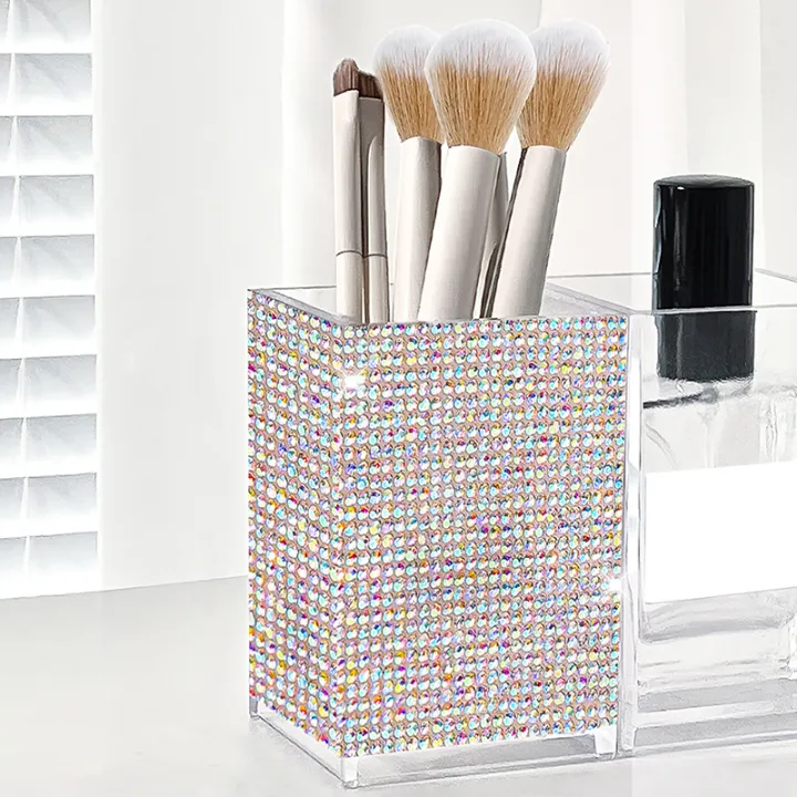 Bling%20Pen%20Container%20with%203%20Slots%20Pencil%20Holder%20Makeup%20Brush%20Storage%20Box%20Rhinestone%20Desktop%20Dressing%20Table%20Organizer%20Tool%20-%20Image%204