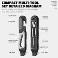 WEST BIKING Bicycle Wrench Set Multifunctional Portable Bicycle Tire Lever Ratchet Wrench Kit Tire Prying Rod Bike Repair Tools. 