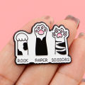 Cute Cat Quotes Enamel Pin Cartoon Cat's Paw Brooch For Coat Women's Brooches Fashion Lapel Badges Jewelry  for Friends. 