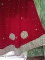Red Lehnga With Maxi Style Shirt 2 in 1 Bridal Barat Dress. 