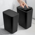 Compact 10-liter plastic trash can suitable for bathroom, toilet, bedroom, and living room.. 
