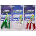 JYJ 3 hook/Set Luminous fish head Fishing Lure Single Hook Tack Bait Jigs Worm Fishing sabiki string Hooks. 