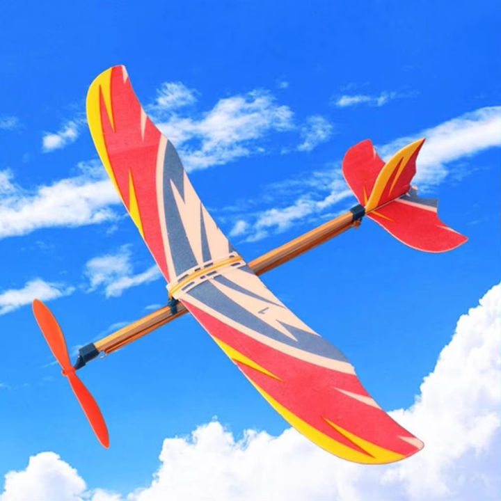 Band Powered Airplane Glider - Foam Toy Planes for Kids Outdoor Flying Toys, Birthday Party Favors, STEM Educational