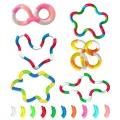 1/3/5Pcs Tangle Fidget Toy Twisting Sensory Hand-Eye Coordination Toy Anxiety Relief Finger Toy for Kid Adult Fine Motor Skills. 