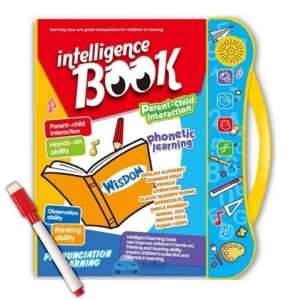Kiditos Intelligence baby Book+ Water drawing book four Kids, Interesting Preschool Learning Book, Kids English Reading Book with Sound & Music, English Letter and Word Learning Audio Book, Learning Book for Kid 3+ Years Old