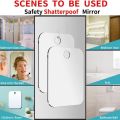 Acrylic Anti Fog Mirror Shower Shaving Fogless Mirror Washroom Travel Accessories For Women Makeup Man Shaving Bathroom Tools.
