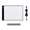 1pc A4 Digital Graphics Tablet: LED Light Box Pad for Writing, Painting, Drawing and Tracing - USB Electronic Art Copy Board. 
