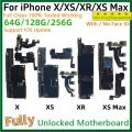 Unlocked For iPhone XR XS Motherboard Free Clean iCloud Support update For iphone X XS Max With/No Face ID Logic board MainBoard. 