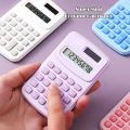 1PcsSmall Solar Calculator Portable Calculator Cute 8 Digits LCD Electronic Home Office Calculator for Primary School Calculator. 