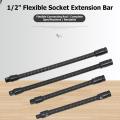 1/2" Flexible Extension Bar 250/350mm High Torque Flexible Shaft Drive Socket Extension Rod for Ratchet Wrench Auto Repair Tools. 