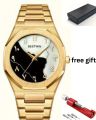 🔥 Bestwin Aura Arabic Dial Stainless Steel Watch for Men – Trending Luxury Hub Style | Viral Watch 2025 | Free Strap Tool + Gift Box. 