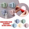 3 Rotatable Seamless Adhesive Hook Strong Bearing Stick Hook Kitchen Wall Hanger Bathroom Kitchen Supplies Hooks Home Organizer. 