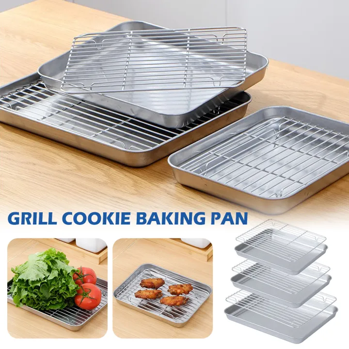 Stainless%20Steel%20Baking%20Pan%20Tray%20With%20Wire%20Rack%20Cake%20Baking%20BBQ%20Pan%20Tray%20Plate%20Oven%20Brownie%20Rack%20Cooking%20Roasting%20Grilling%20Tool%20-%20Image%203