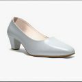 Winter Synthetic Leather Block Heel Pumps for Women - Size 6-11. 
