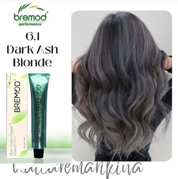 Bremod Professional Hair Color (6.1Dark Ash  Blond (Tube + Developer Volume) (100ml)
