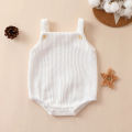 Baby Spring Autumn Clothes Set Knitted Romper Triangle Crotch Button One-Piece Jumpsuit SlingToddler Baby Boys Girls 0-3Y. 