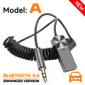 New Upgrade Bluetooth 5.4 Audio Receiver Car AUX 3.5mm USB Hifi Stereo Music Wireless Adapter With Mic Handsfree Call Navigation. 
