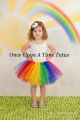 Girl's Rainbow Color Tutus Skirts Baby Handmade Multicolor Tulle Ballet Dance Tutus with Flower Headband Kids Party Pettiskirts. 
