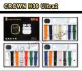 Crown H39 Ultra 2 Smart Watch Gold Edition With 7 Straps - Latest Arrival 2024 - Men And Women Wear - Smart Watch. 