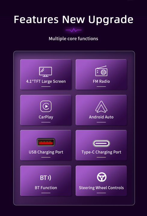 Car%20Radio%20Player%201Din%204%20"CarPlay%20Android%20Auto%20Mirror%20Car%20Media%20Player%20Touch%20Screen%20Bluetooth%20TF%20AUX%20USB%20TypeC%20Charging%20FM60%20-%20Image%203