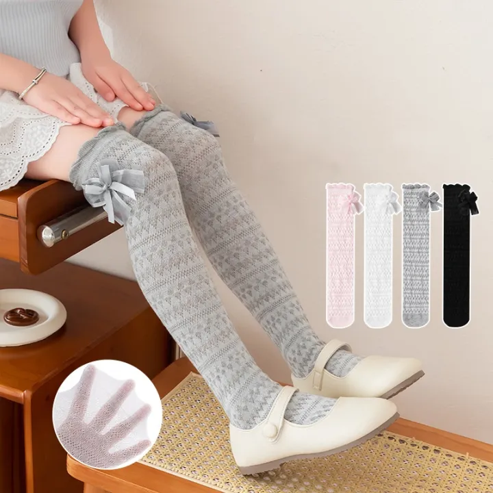 Korean%20Knee%20High%20Sock%20for%20Girls%20Spring%20Autumn%20Kids%20Sweet%20Fashion%20Bow%20Stockings%20Cotton%20Soft%20Children's%20Princess%20Long%20Sock%203-8Yrs%20-%20Image%202
