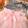 Summer Baby Girl Flower Embroidered Bow Half Skirt Girl Sweet Fashion Short Skirt. 