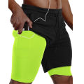Men Sport Shorts Sportswear Double-deck Running Shorts 2 In 1 Beach Bottoms Summer Gym Fitness Training Jogging Short Pants Men.