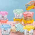 140ml Glass Food Storage Box Frozen Baby Food Glass Cup Baby Food Storage Jar for Little Ones Microwave Safe.