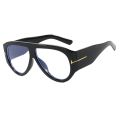 【Popular】Brand Oversized Pilot Glasses Frames Men Women Fashion Big Frame Transparent Computer Glasse Vintage Luxury Designer  sunglasses. 