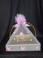 basket for baby girl beautiful pink colour. 