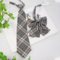 A Set of Two Handmade Jk Ties + Bow Ties, Available in Various Styles, Versatile College-Style Jk Plaid Women's Bow Ties and Ties, There Is Always One That Can Meet Your Needs.