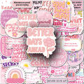 50 Inspirational Quote Stickers Pack, Containing Motivational Positive Affirmations, Self-Adhesive Decorative Stickers, Can Be Used for Scrapbooks, Journals, Laptops, Phone Cases, Are Mental Health  and Back-To-School Supplies. 
